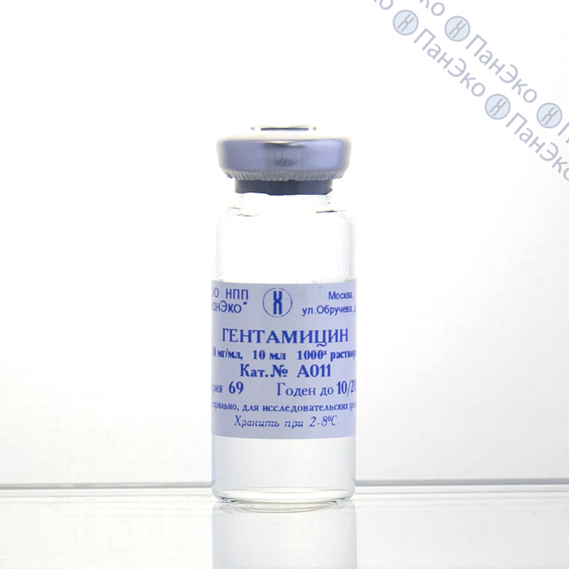 Гентамицин 1000-х в растворе, 10 мг/мл, стер. 10 мл, стекло